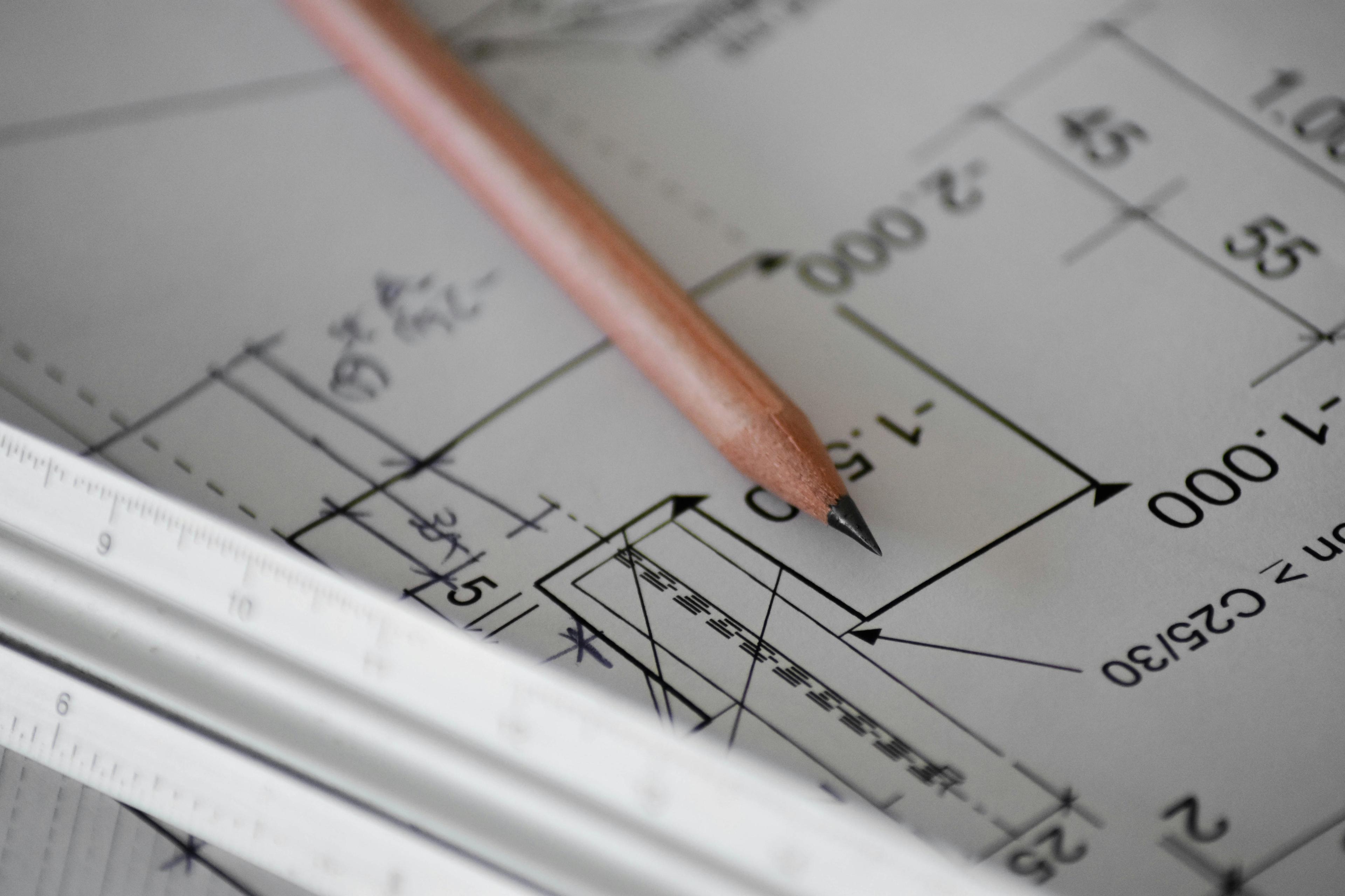 Plans techniques de chauffage de sol sur un bureau